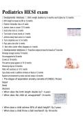 Pediatrics HESI exam