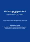 MSF Course Exam &ndash; Motorcycle Safety Foundation Comprehensive Practice 2026&sol;2027 Edition