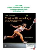 Clinical Kinesiology and Anatomy Test Bank 7th Edition &ndash; Exam Questions with Answers &vert; Lippert Lynn All Chapters