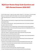 BQA Exam Review &ndash; Study Guide Questions and Revised Answers &vert; Comprehensive Exam Prep 2026&sol;2027