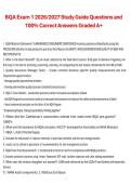 BQA Exam 1 &ndash; Study Guide Questions and Correct Answers &vert; A&plus; Graded Exam Prep 2026&sol;2027