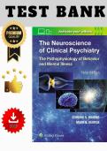 Test Bank for The Neuroscience of Clinical Psychiatry 3rd Ed by Higgins & George