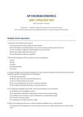 AP Macroeconomics Unit 1 Practice Test &mdash; Basic Economic Concepts