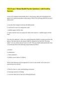 N322 Exam 2 Mental Health Practice Questions &vert;&vert; with Errorless Answers&period;