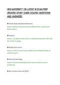 HESI MATERNITY OB LATEST III EXAM PREP UPDATED STUDY GUIDE SOLVED QUESTIONS AND ANSWERS&period;pdf&NewLine;&NewLine;
