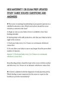 HESI MATERNITY OB EXAM PREP UPDATED STUDY GUIDE SOLVED QUESTIONS AND ANSWERS&period;pdf&NewLine;&NewLine;