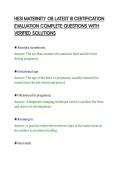 HESI MATERNITY OB LATEST III CERTIFICATION EVALUATION COMPLETE QUESTIONS WITH VERIFIED SOLUTIONS&period;pdf&NewLine;&NewLine;