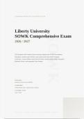 LIBERTY UNIVERSITY SOWK COMPREHENSIVE EXAM 2026&sol;2027 &vert; 100&percnt; Correct Verified Q&A &vert; CSWE-Aligned &vert; Pass Guaranteed - A&plus; Graded&NewLine;&NewLine;