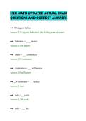 HESI MATH UPDATED ACTUAL EXAM QUESTIONS AND CORRECT ANSWERS&period;