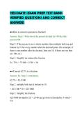 HESI MATH EXAM PREP TEST BANK VERIFIED QUESTIONS AND CORRECT ANSWERS&period;pdf&NewLine;&NewLine;
