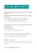 HESI MILESTONE 2 UPDATED ACTUAL QUESTIONS AND CORRECT ANSWERS&period;pdf