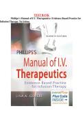 Test Bank for Phillips&rsquo;s Manual of I&period;V&period; Therapeutics&colon; Evidence-Based Practice for Infusion Therapy 7th Edition &vert; Lisa Gorski &vert; All Chapters