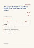 LMR Georgette PMHNP Board Exam Review PDF High-Yield Study Guide Actual Exam 2026&sol;2027 &ndash; 100&percnt; Verified Q&A &ndash; Pass Guaranteed &ndash; A&plus; Graded 