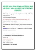 AMEDD BOLC FINAL EXAM QUESTIONS AND ANSWERS 100&percnt; CORRECT &vert; LATEST UPDATE 2026&sol;2027