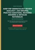 AANP FNP Certification Exam Review 2026-2027 &vert; 350 Practice Questions with Verified Answers & Detailed Rationales &vert; Latest FNP Board Exam Prep