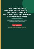 AANP FNP Diagnostic Reasoning Review 2026-2027 &vert; 350 Practice Questions with Verified Answers & Detailed Rationales &vert; Latest FNP Board Exam Prep