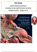 Test Bank for Anatomy&comma; Physiology&comma; & Disease&colon; Foundations for the Health Professions 3rd Edition &vert; Deborah Roiger & Nia Bullock &vert; All Chapters