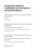 HESI MILESTONE 2 REMEDIATION COMPREHENSIVE TEST PAPER QUESTIONS AND SOLUTIONS GRADED A&period;pdf&NewLine;&NewLine;