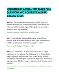HESI MOBILITY ACTUAL TEST PAPER FULL QUESTIONS AND ACCURATE ANSWERS GRADED APLUS&period;pdf&NewLine;&NewLine;