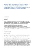 2026 HESI HEALTH ASSESSMENT EXAM VERSION 3&NewLine;LATEST ACTUAL EXAM ALL QUESTIONS AND&NewLine;CORRECT DETAILED ANSWERS WITH RATIONALES&NewLine;&lpar;VERIFIED ANSWERS&rpar; &vert;ALREADY GRADED A&plus;&period; 