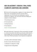 HESI OB MATERNITY VERSION 1 FINAL PAPER COMPLETE QUESTIONS AND ANSWERS&period;pdf&NewLine;&NewLine;