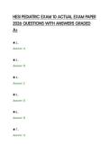 HESI PEDIATRIC EXAM 10 ACTUAL EXAM PAPER 2026 QUESTIONS WITH ANSWERS GRADED A&period;pdf&NewLine;&NewLine;