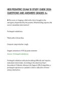 HESI PEDIATRIC EXAM 10 STUDY GUIDE 2026 QUESTIONS AND ANSWERS GRADED A&period;pdf&NewLine;&NewLine;