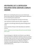 HESI PEDIATRIC EXIT 12 CERTIFICATION EVALUATION TESTED QUESTIONS COMPLETE ANSWERS&period;pdf&NewLine;&NewLine;