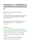 HESI PEDIATRIC EXIT 12 COMPREHENSIVE TEST PAPER QUESTIONS AND SOLUTIONS GRADED A&period;pdf&NewLine;&NewLine;