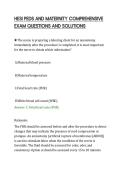 HESI PEDS AND MATERNITY COMPREHENSIVE EXAM QUESTIONS AND SOLUTIONS&period;pdf&NewLine;&NewLine;