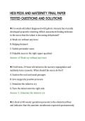 HESI PEDS AND MATERNITY FINAL PAPER TESTED QUESTIONS AND SOLUTIONS&period;pdf&NewLine;&NewLine;