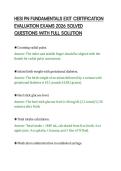 HESI PN FUNDAMENTALS EXIT CERTIFICATION EVALUATION EXAMS 2026 SOLVED QUESTIONS WITH FULL SOLUTION&period;pdf&NewLine;&NewLine;