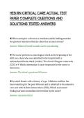 HESI RN CRITICAL CARE ACTUAL TEST PAPER COMPLETE QUESTIONS AND SOLUTIONS TESTED ANSWERS&period;pdf&NewLine;&NewLine;