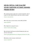 HESI RN CRITICAL CARE EXAM PREP SOLVED QUESTIONS ACCURATE ANSWERS PREMIUM REVIEW&period;pdf&NewLine;&NewLine;