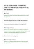 HESI RN CRITICAL CARE V2 EXAM PREP UPDATED STUDY GUIDE SOLVED QUESTIONS AND ANSWERS&period;pdf&NewLine;&NewLine;