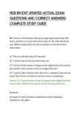 HESI RN EXIT UPDATED ACTUAL EXAM QUESTIONS AND CORRECT ANSWERS COMPLETE STUDY GUIDE&period;pdf&NewLine;&NewLine;