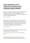 HESI RN FUNDAMENTALS TEST 18 CERTIFICATION EVALUATION TESTED QUESTIONS COMPLETE ANSWERS&period;pdf&NewLine;&NewLine;