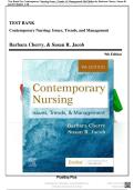 TEST BANK- Contemporary NURSING&comma;&lbrace; 9th Edition 2024&rcub; Issues&comma; Trends&comma; & Management by Barbara Cherry & Susan R&period; Jacob&vert;&vert; WITH QUESTIONS AND CORRECT ANSWERS