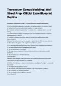 &ast;&ast;Transaction Comps Modeling &vert; Wall Street Prep&colon; Official Exam Blueprint Replica&ast;&ast;