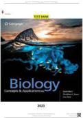Test Bank - Biology Concepts and Applications 10th Edition by Starr - &comma; All 44 Chapters Covered&comma; Verified Latest Edition