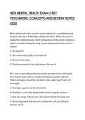 HESI&lowbar;MENTAL&lowbar;HEALTH&lowbar;EXAM&lowbar;3&lowbar;KEY&lowbar;PSYCHIATRIC&lowbar;CONCEPTS&lowbar;AND&lowbar;REVIEW&lowbar;NOTES