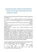 NR 326 EXAM 1 MENTAL HEALTH&sol;MENTAL HEALTH NR 326 REAL EXAM QUESTION AND ANSWERS A GRADE 2026&sol;2027 FREQUENTLY MOST TESTED Q&A FROM PAST PAPERS &ndash; MOST EXPECTED IN EXAM &ndash; MUST KNOW BEFORE EXAM&NewLine;