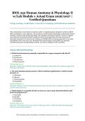 BIOL 252 Human Anatomy & Physiology II w&sol;Lab Module 1 Actual Exam &ndash; Portage Learning &ndash; 2026&sol;2027 Academic Year &ndash; Verified Questions and Answers