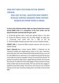 NSCA CSCS EXAM ACTUAL NEWEST VERSION  ACTUAL QUESTION AND ANSWERS 2026&sol;2027 FREQUENTLY MOST TESTED Q&A FROM PAST PAPERS &ndash; MOST EXPECTED IN EXAM &ndash; MUST KNOW BEFORE EXAM&NewLine;