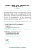 ATLS 11th Edition Actual Exam &ndash; American College of Surgeons &lpar;ACS&rpar; &ndash; 2026&sol;2027 Academic Year &ndash; Verified Questions and Answers