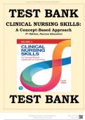 TEST BANK For Clinical Nursing Skills&colon; A Concept-Based Approach&comma; 4th Edition Volume III by Pearson Education&comma; Verified Chapters 1 - 16&comma; Complete Newest Version