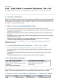 AP US History &lpar;APUSH&rpar; Unit 1 Study Guide &mdash; Period 1&colon; 1491&ndash;1607 &vert; Native Societies&comma; Columbian Exchange&comma; Colonization Comparison &plus; Practice Questions