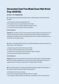 Discounted Cash Flow Model Exam &ndash; Wall Street Prep Verified Study Guide and Practice Questions