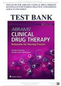 Test Bank for Abrams&rsquo; Clinical Drug Therapy&colon; Rationales for Nursing Practice&comma; 12th Edition &lpar;Frandsen&comma;