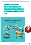 TEST BANK For Consumer Behaviour&colon; Buying&comma; Having&comma; and Being&comma; Canadian Edition&comma; 9th Edition&comma; 2024 by Michael R&period; Solomon&comma; All Chapters 1 to 15 complete Verified editon